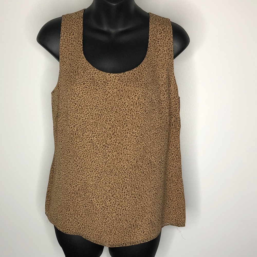 Akris Cheetah Print Sleeveless Tank Top Blouse 10